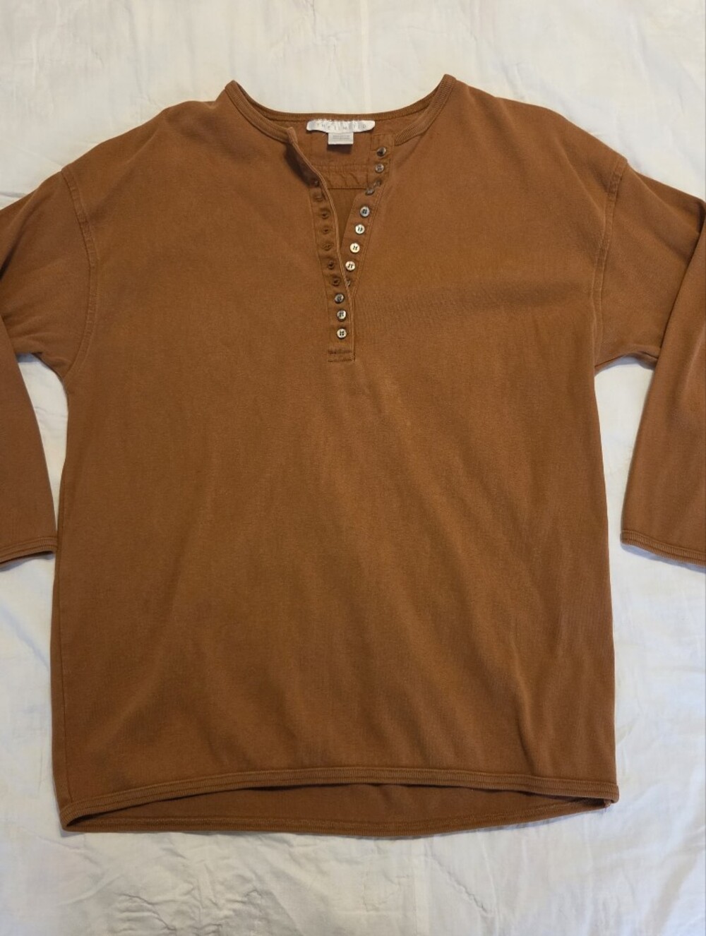 Vintage The Limited Oversized Women's Henley Sweater in Rust